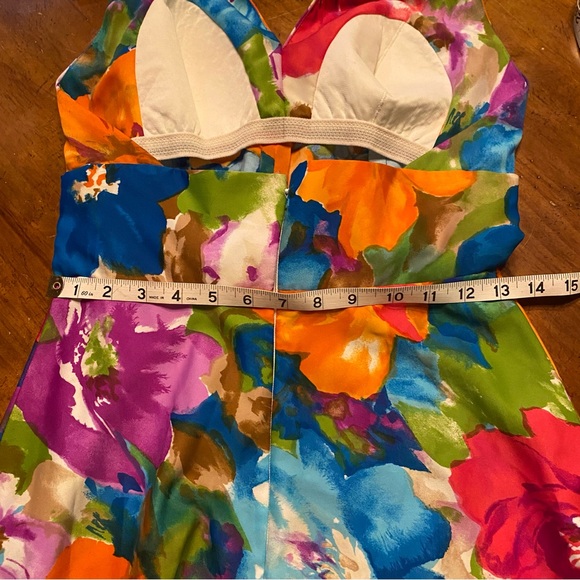 Tori Richards 70s Honolulu Floral Pastel Halter dress size 10 - Picture 15 of 16